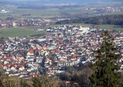 Die St. Laurentiuskirche in Waldstetten 4 Blick vom Rechberg auf Waldstetten 0206_1