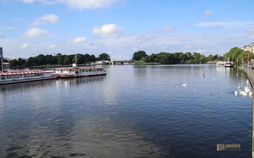 An der Binnenalster in Hamburg