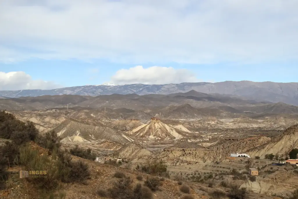 Überwintern bei Mojácar in Andalusien - Woche 1 85 ausblick von der burg von tabernas auf die wueste tabernas_2697